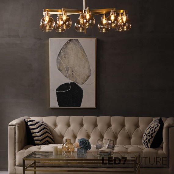 Loft Industry Modern - Suspended Ball Chandelier